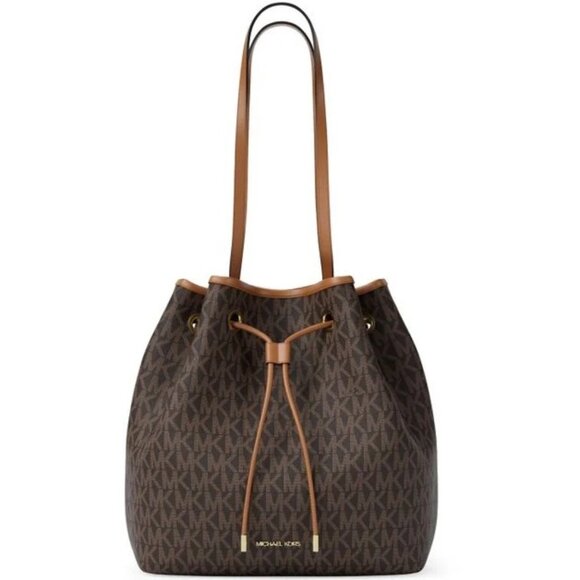 NWT ✅ Michael Kors AVERY Medium Signature Logo Bucket Messenger Bag ✨NWT - Picture 3 of 14